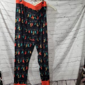 Pajamagram Mens XX L christmas Pajama Pants Christmas Red Green White His NWOT
